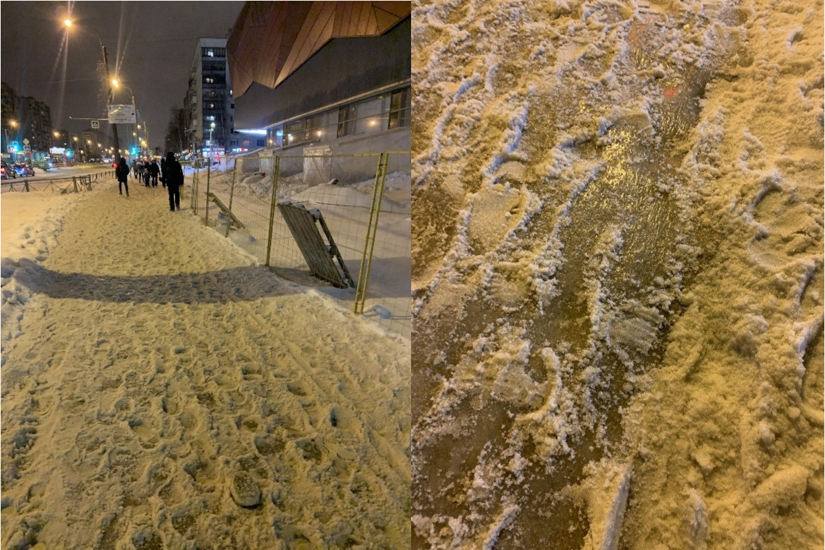 Ходить по улицам из-за снега и наледи практически невозможно – петербуржцы. 10386.jpeg