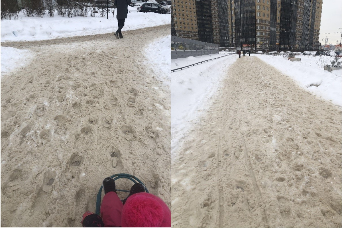 Ходить по улицам из-за снега и наледи практически невозможно – петербуржцы. 10387.jpeg