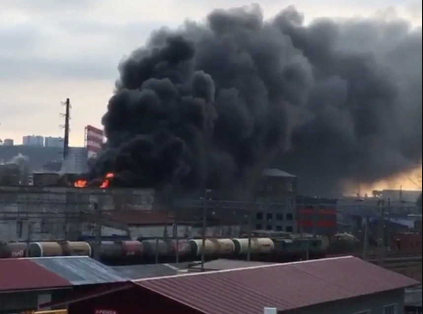 Пожар нефтепродуктов в  Волгограде