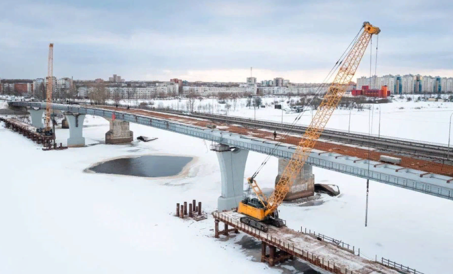 В Ленобласти запущен мост-гигант через реку Волхов