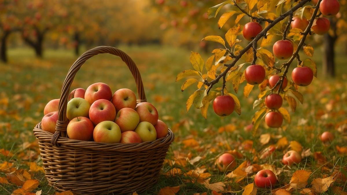 Яблоки в корзине Яблоки в корзине