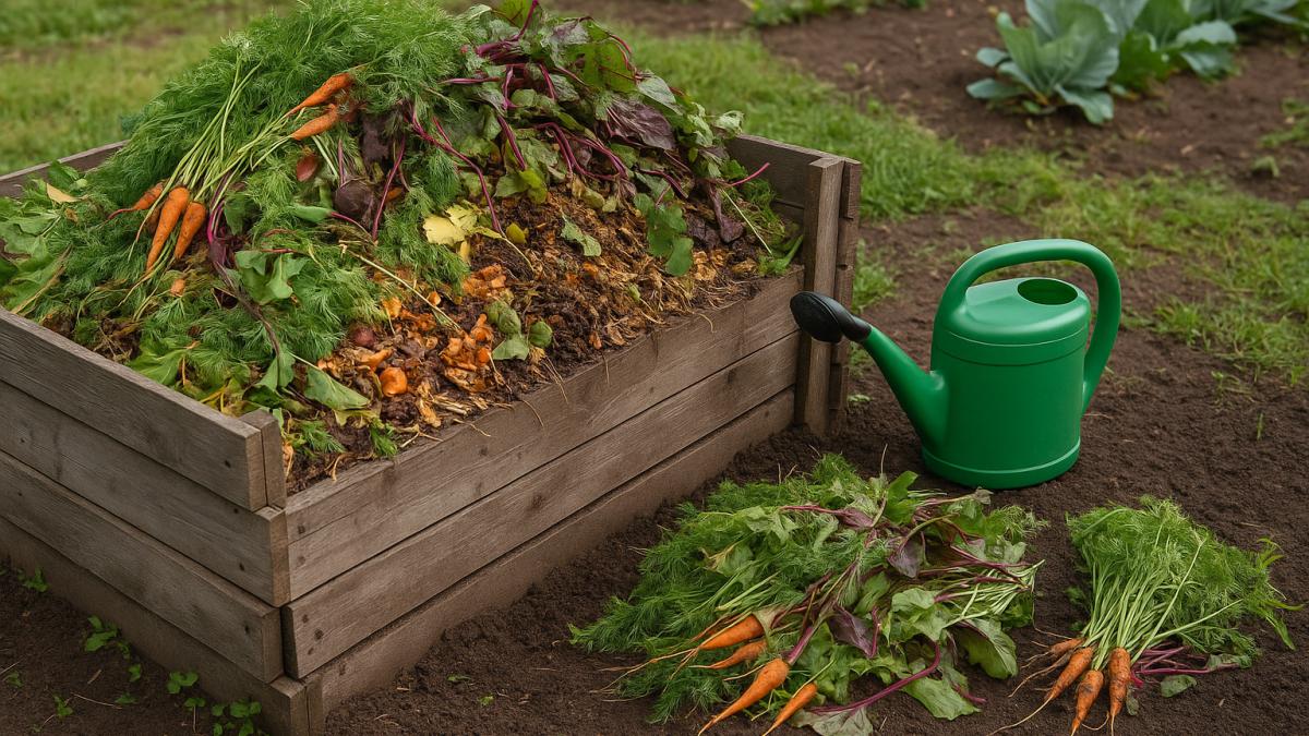 Компост из ботвы