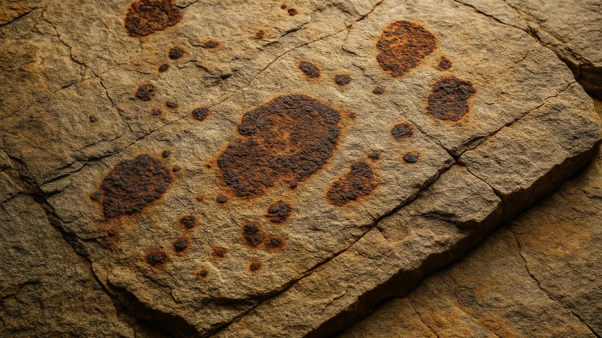 Древние следы на породе