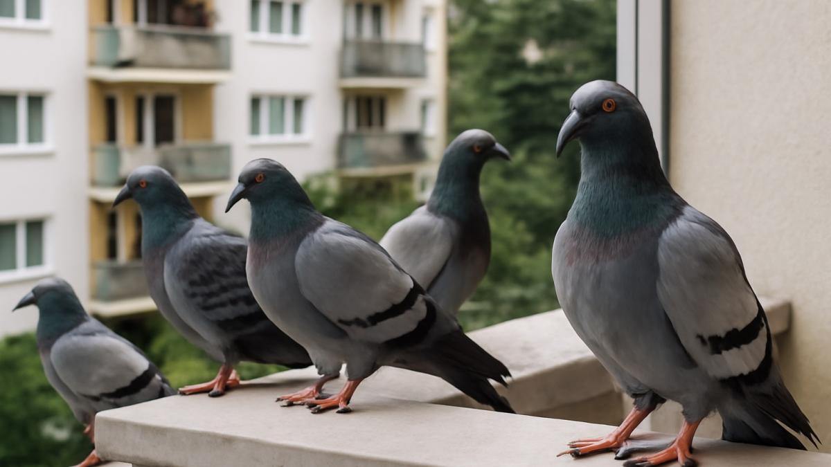 Голуби на балконе