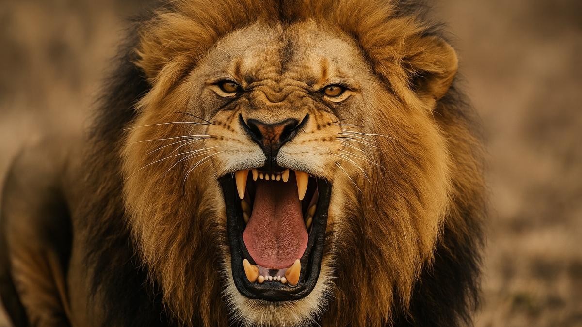 Лев рычит