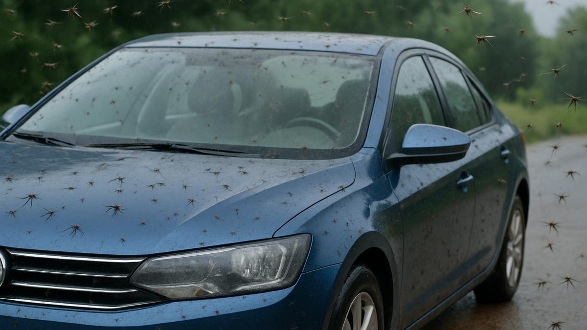 Автомобиль и комары летом Автомобиль и комары летом