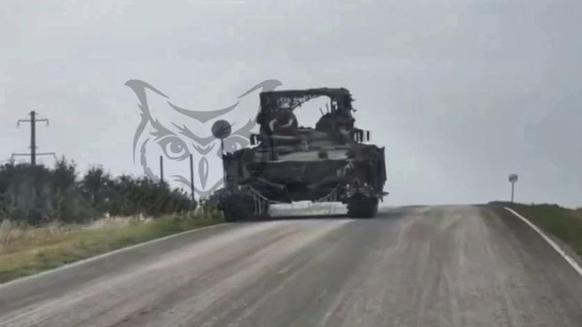 БМП-3 колейным минным тралом