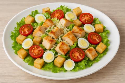 Салат Мужские грёзы с курицей готовится с твёрдым сыром и маринованным луком