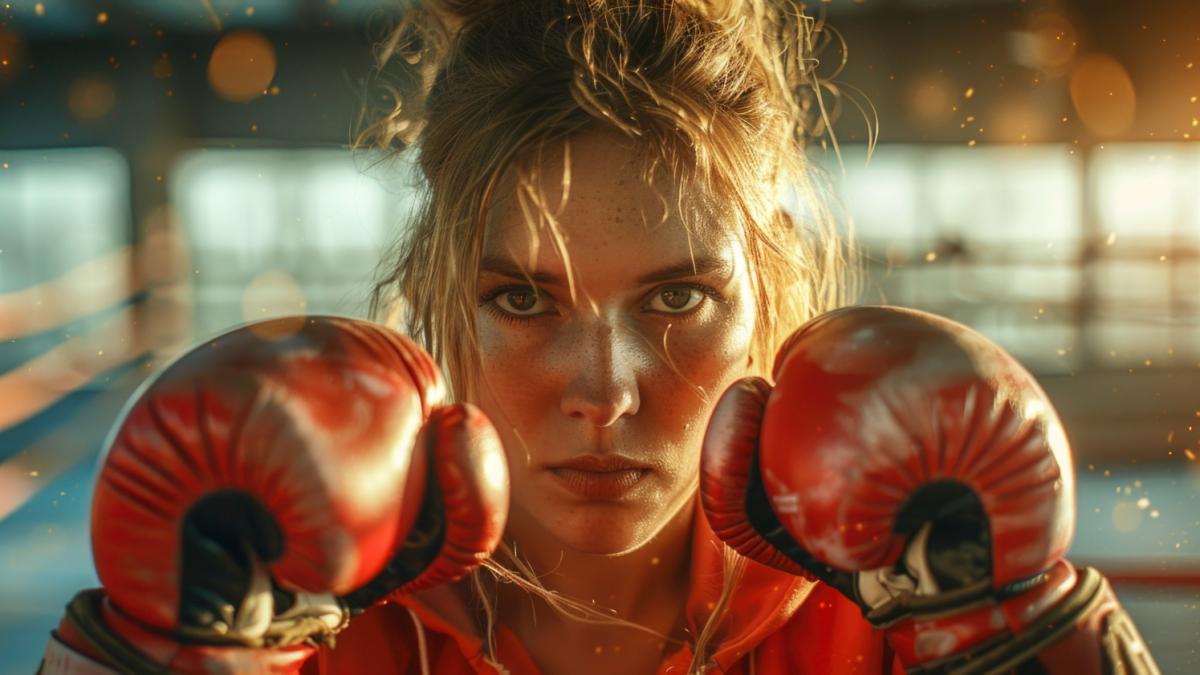 Девушка в перчатках