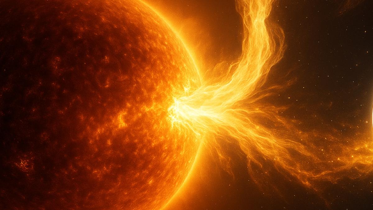 Выброс плазмы от красного карлика