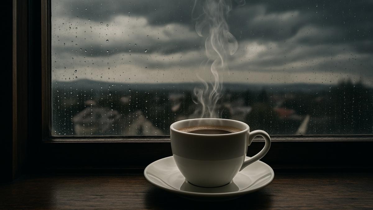 Аромат кофе в пасмурное утро