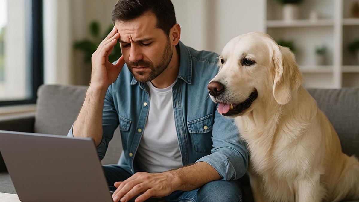 Стресс хозяина передаётся собаке