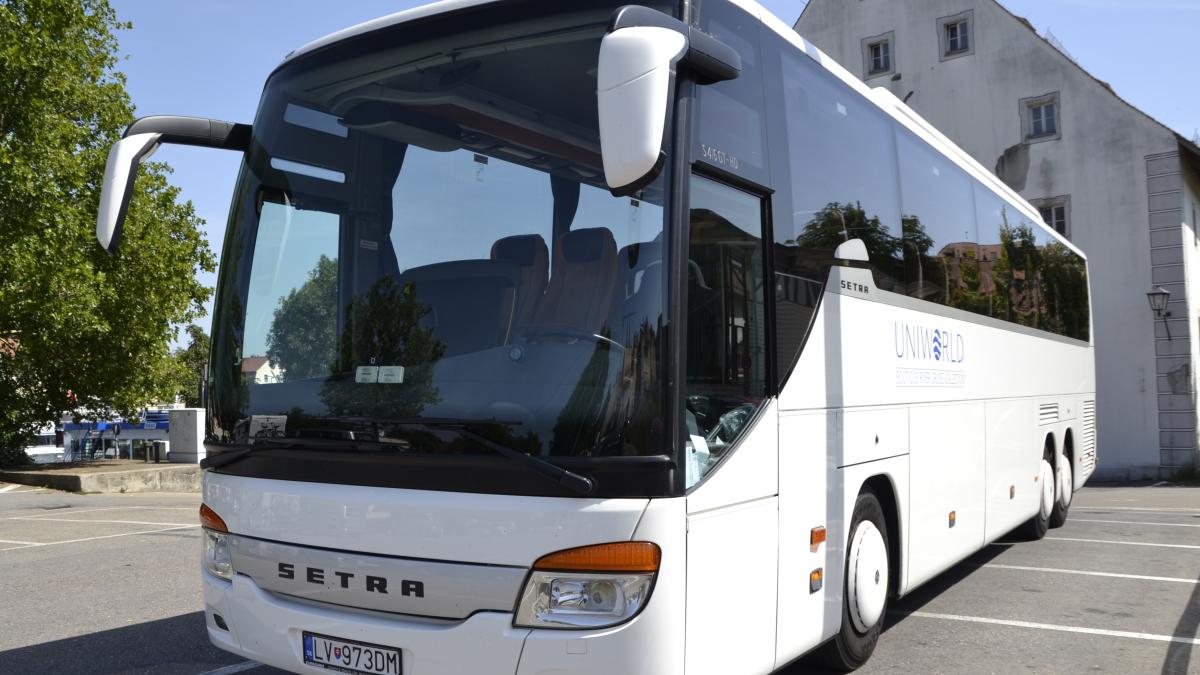 Словацкий автобус Setra в Регенсбурге в Баварии
