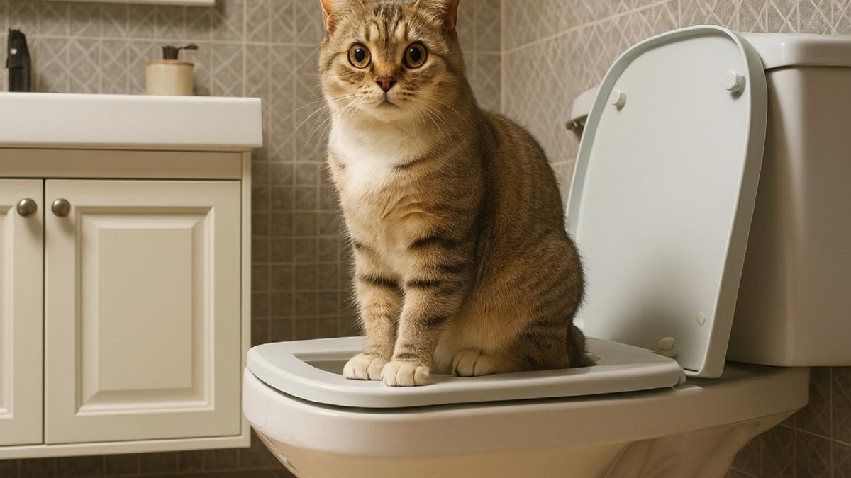 Кошка и унитаз