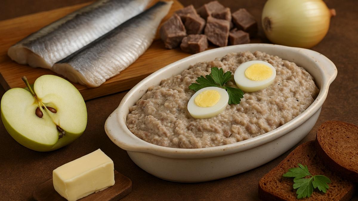 Форшмак из говядины и сельди
