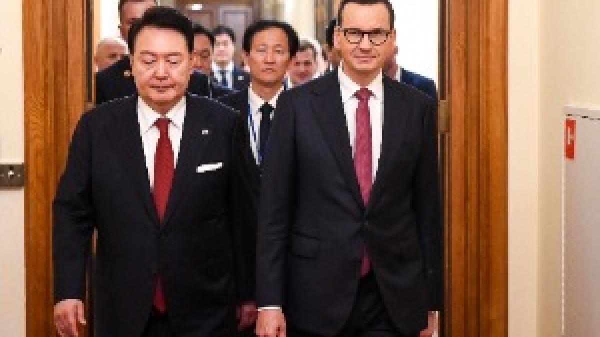 Mateusz Morawiecki met with Yoon Suk-yeol at the KPRM in 2023 (2)