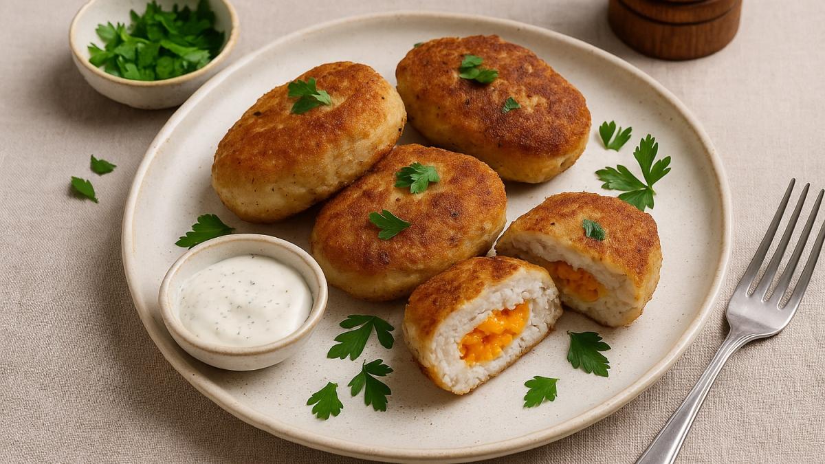 Рыбные зразы с морковно-сырной начинкой