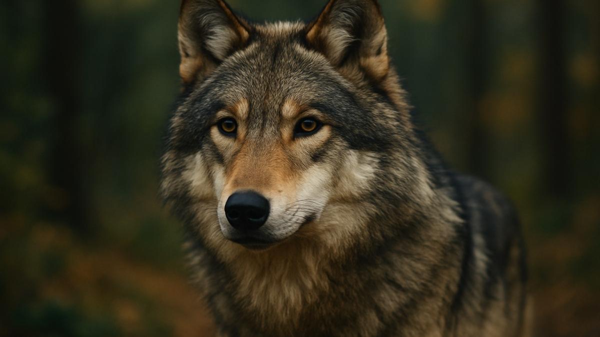 Волк в лесу