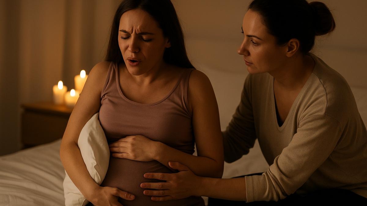 Доула поддерживает женщину в родах Доула поддерживает женщину в родах