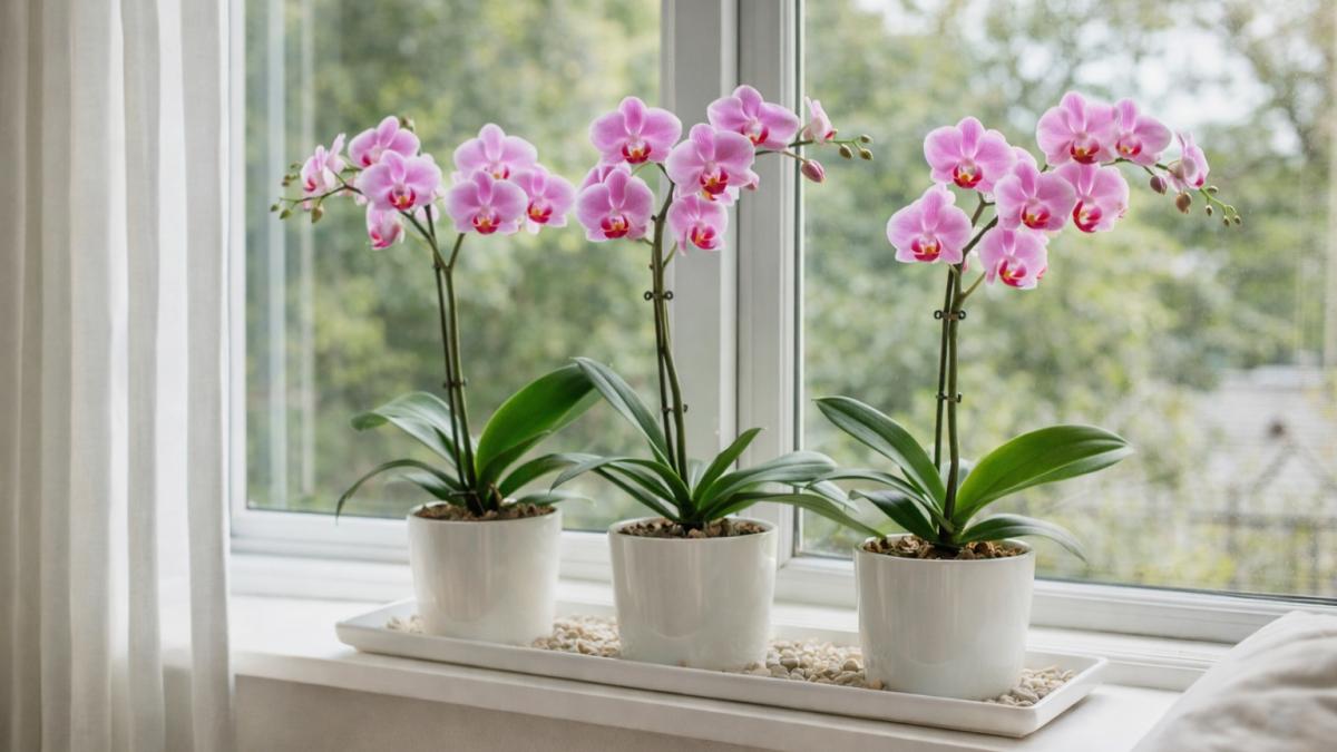 Орхидеи на подоконнике