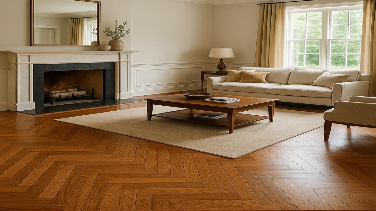 Гостиная с паркетом Гостиная с паркетом