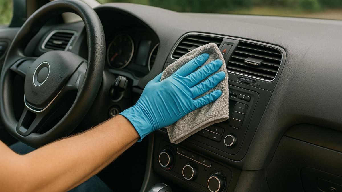 Чистка панели автомобиля Чистка панели автомобиля