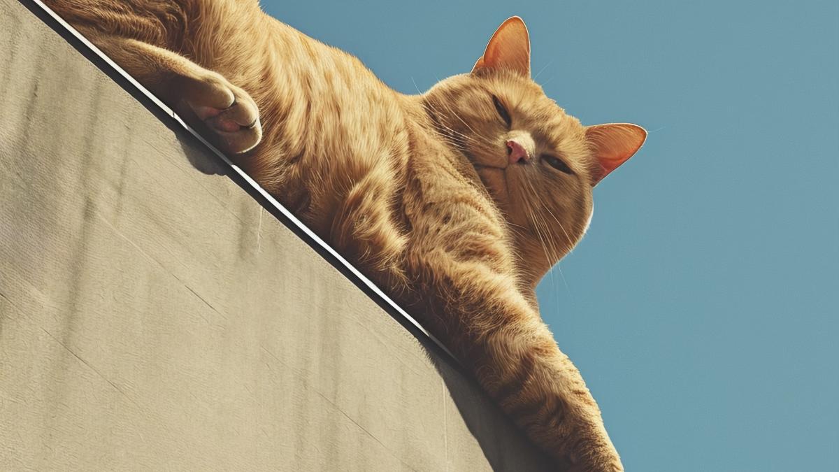Кот смотрит свысока