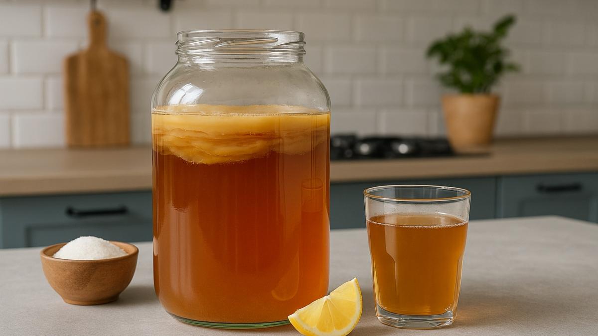 Чайный гриб на кухне