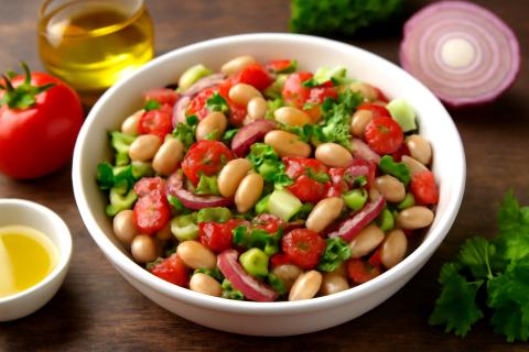 Рецепт салата из красной фасоли с морковью и сухариками: пошаговый способ приготовления