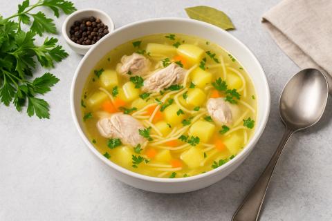 Для прозрачного куриного бульона мясо заливают холодной водой и варят на медленном огне