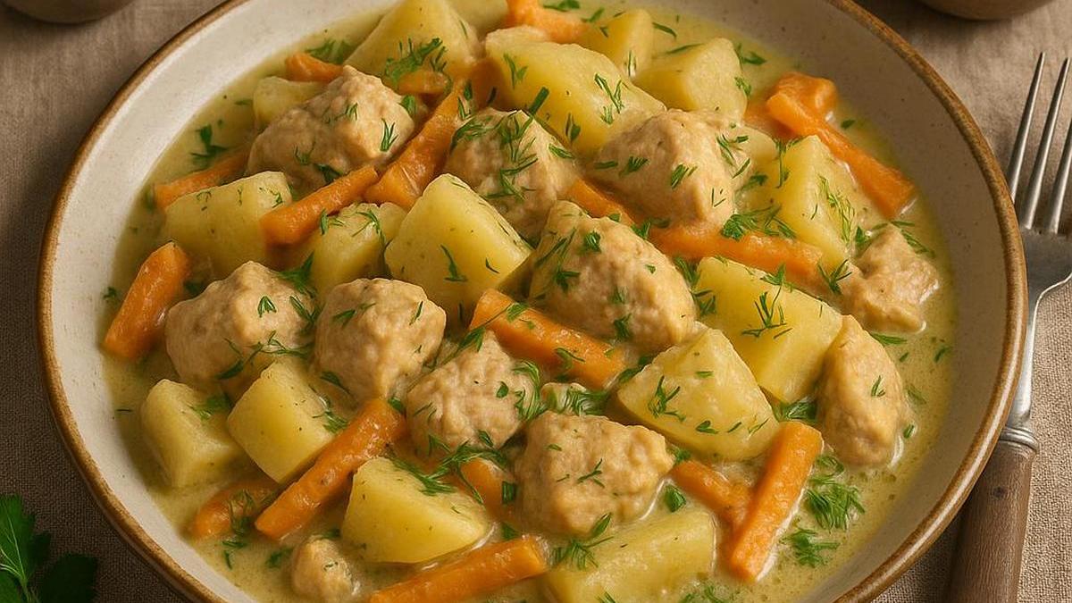 Тушёная репа с курицей и сметаной Тушёная репа с курицей и сметаной