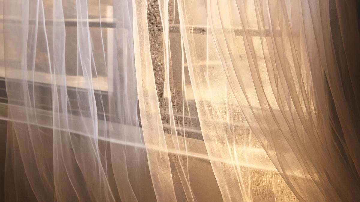 Воздушный тюль на солнце