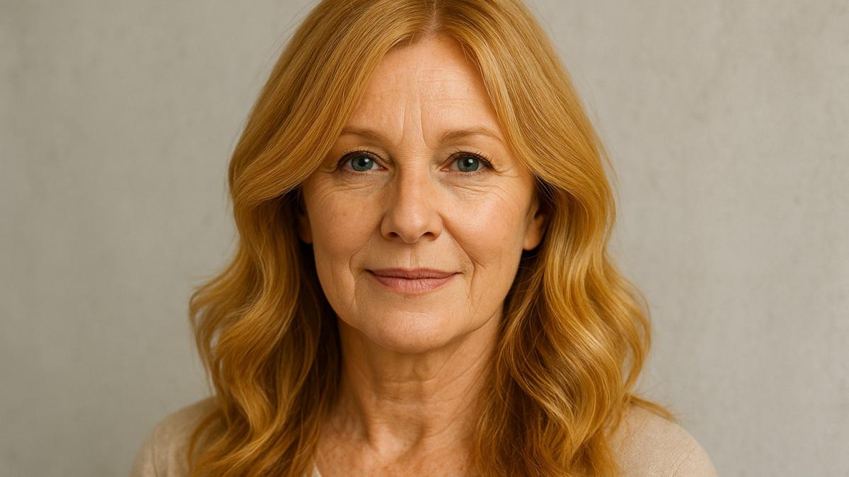 Женщина с медовым оттенком волос