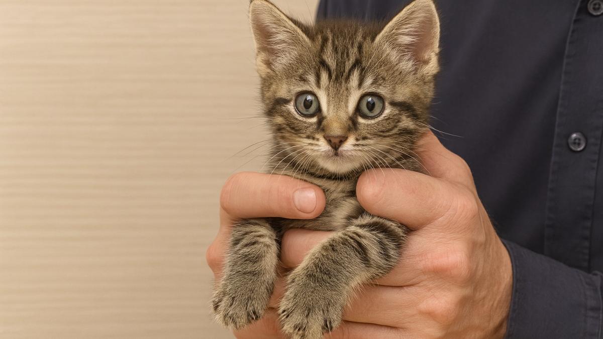 Котёнок на руках Котёнок на руках