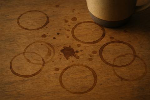 Жидкость для снятия лака признана рабочим способом для удаления пятен от чашек и напитков