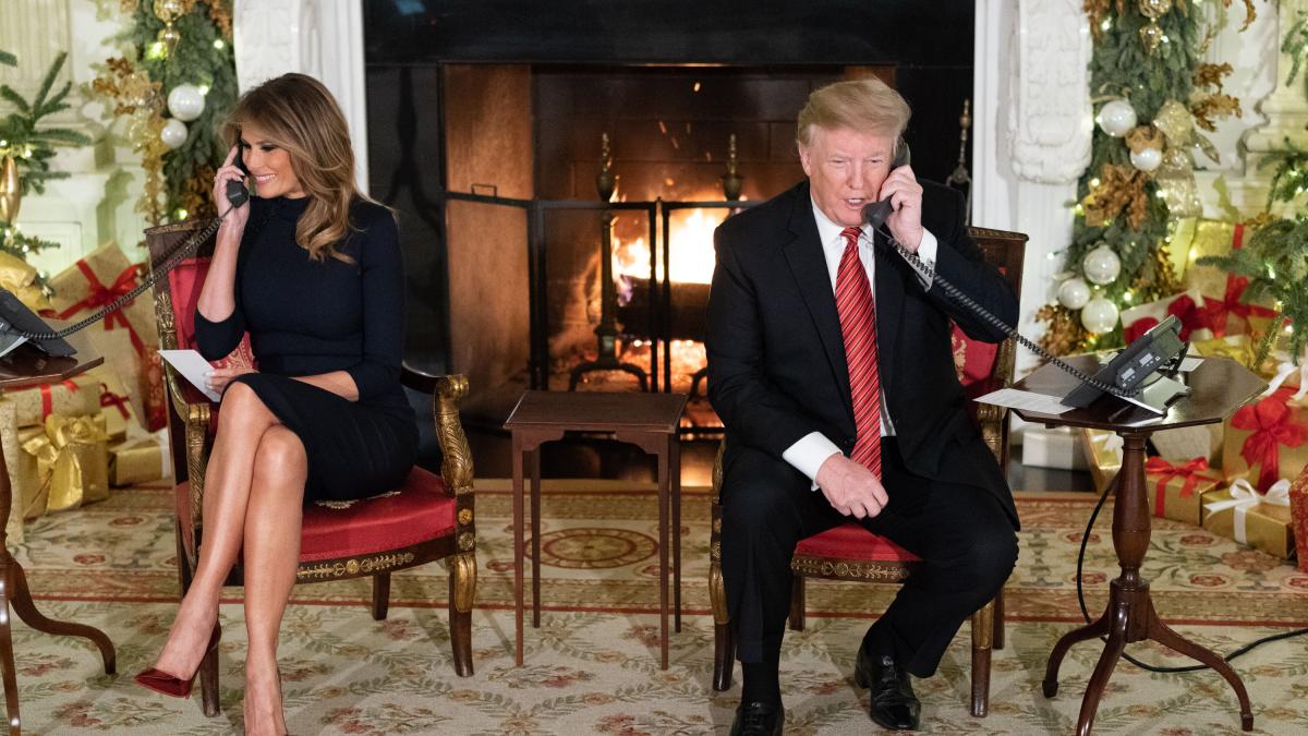 Президент Дональд Трамп вместе с первой леди Меланией Трамп