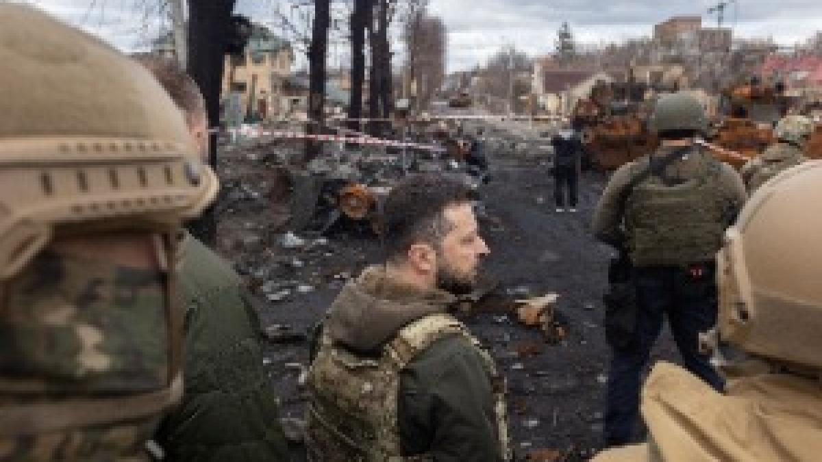 Bucha after Russian invasion of Ukraine, President Zelensky 2 Bucha after Russian invasion of Ukraine, President Zelensky 2