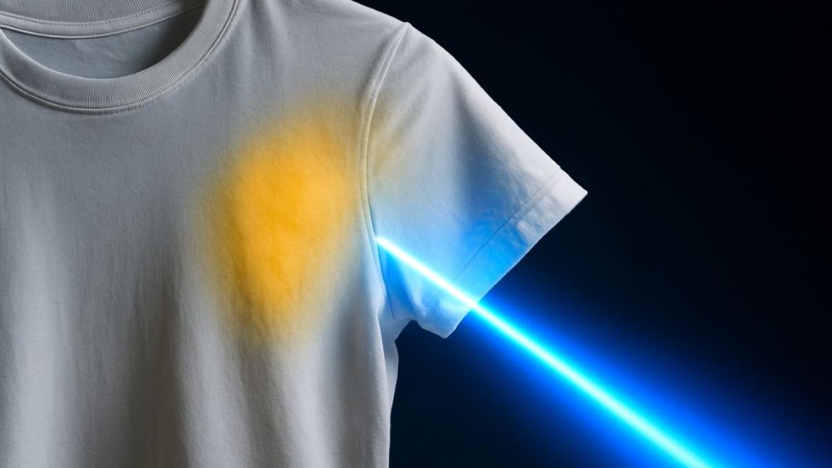 Удаление пятен синим светом