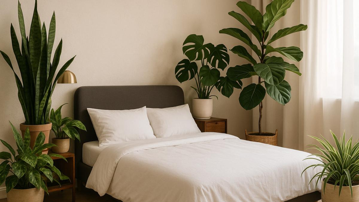 Комнатные растения в спальне
