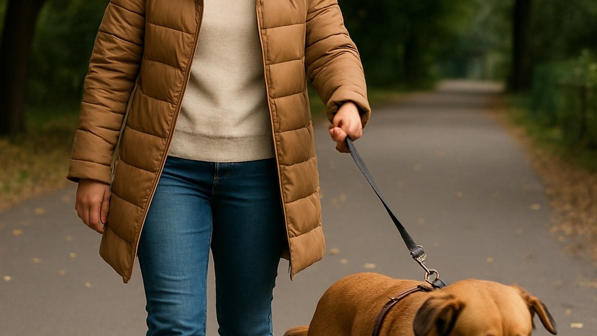 прогулка с собакой без натяжения