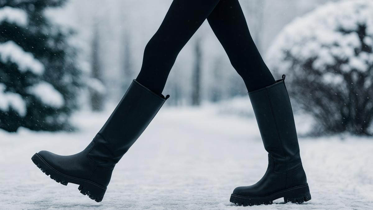Зимняя прогулка в сапогах