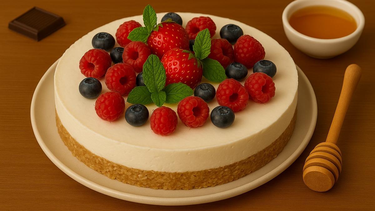 Чизкейк на овсяной основе без выпечки