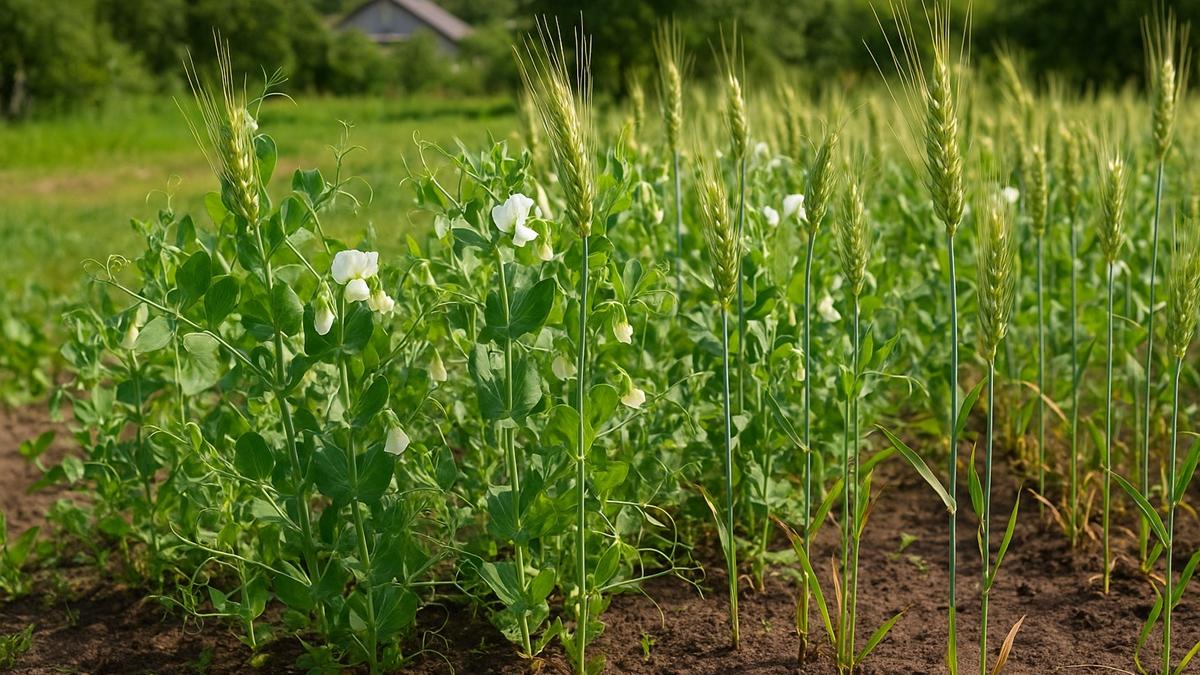 Горох и рожь в огороде