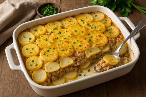 Рецепт картошки слоями с мясом в духовке: ингредиенты и время приготовления