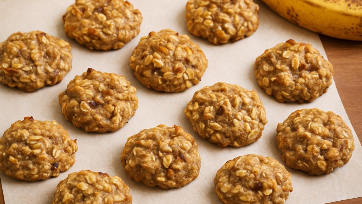 Банановое печенье с овсянкой