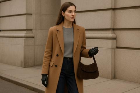 Модные стилисты: замшевая сумка и кожаные перчатки делают зимний образ дорогим без лишних затрат Модные стилисты: замшевая сумка и кожаные перчатки делают зимний образ дорогим без лишних затрат