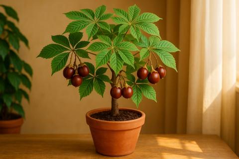 Замиокулькас нуждается в глиняном горшке для здоровья корней