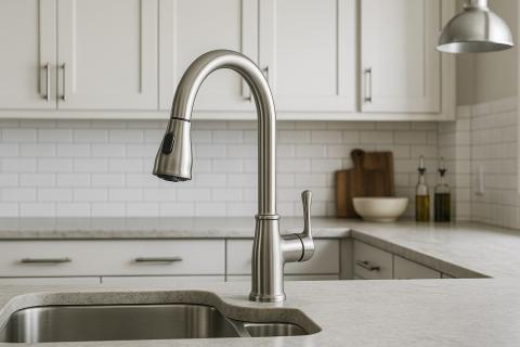 Плиточный фартук помогает подобрать цвет фасадов кухни — дизайнеры