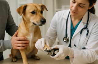 Чёрный цвет когтей у собак определяется пигментом меланином