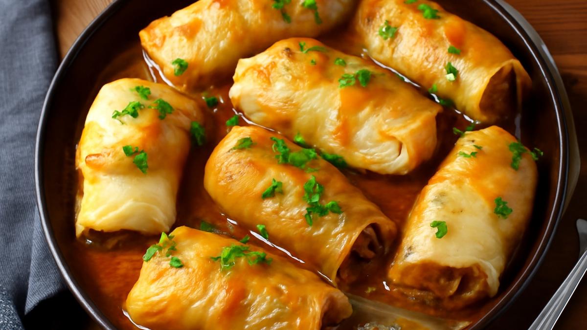 Голубцы с мясным фаршем и рисом